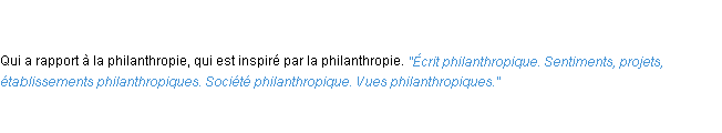 Définition philanthropique ACAD 1835