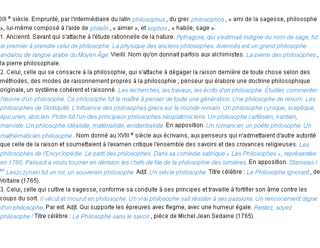 Définition philosophe ACAD 1986
