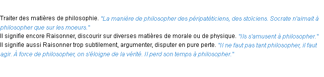 Définition philosopher ACAD 1932