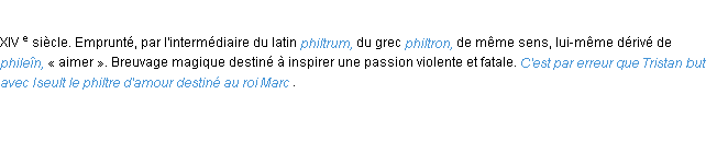 Définition philtre ACAD 1986