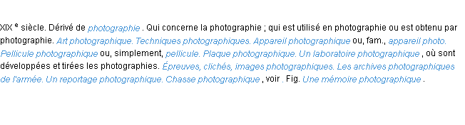 Définition photographique ACAD 1986