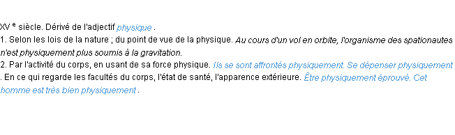 Définition physiquement ACAD 1986