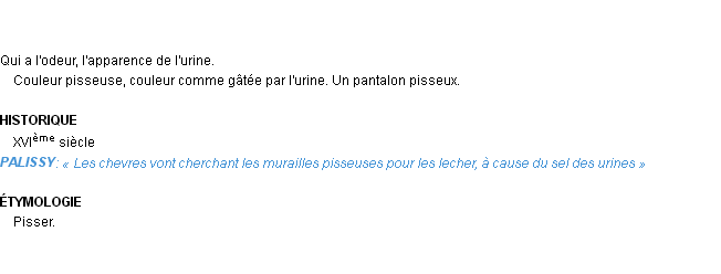 Définition pisseux Emile Littré