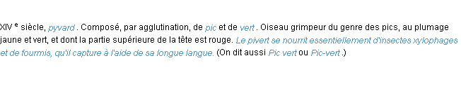 Définition pivert ACAD 1986