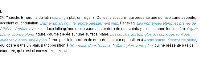 Définition plan ACAD 1986