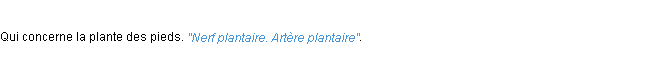 Définition plantaire ACAD 1932