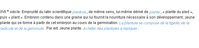 Définition plantule ACAD 1986