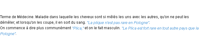 Définition plique ACAD 1798