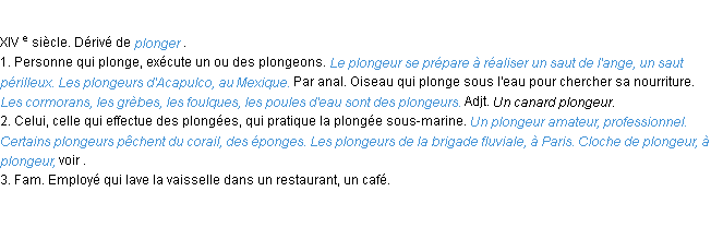 Définition plongeur ACAD 1986