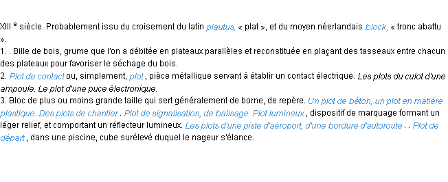 Définition plot ACAD 1986