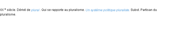 Définition pluraliste ACAD 1986