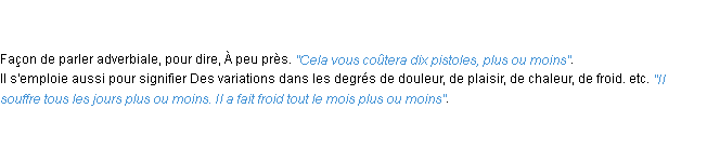 Définition plus ou moins ACAD 1798