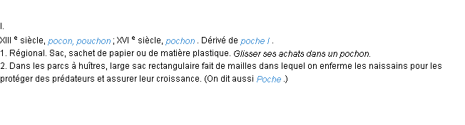 Définition pochon ACAD 1986