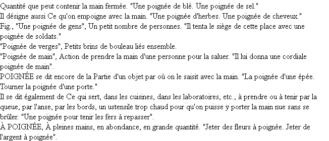 Définition poignée ACAD 1932