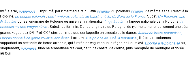 Définition polonais ACAD 1986