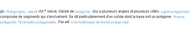 Définition polygonal ACAD 1986