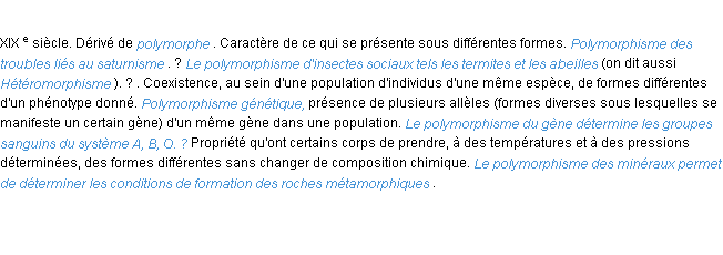 Définition polymorphisme ACAD 1986