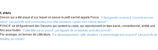 Définition poncif ACAD 1932