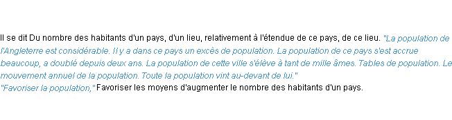 Définition population ACAD 1835