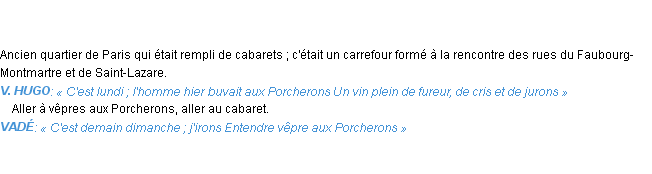 Définition porcherons Emile Littré