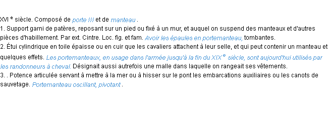 Portemanteau La definition
