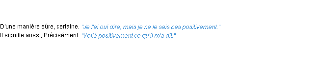 Définition positivement ACAD 1835