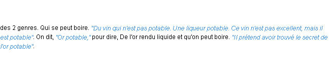 Définition potable ACAD 1798