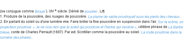 Définition poudroyer ACAD 1986