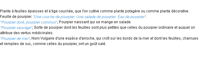 Définition pourpier ACAD 1932