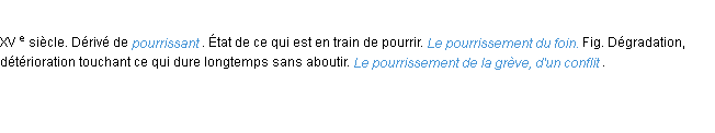 Définition pourrissement ACAD 1986