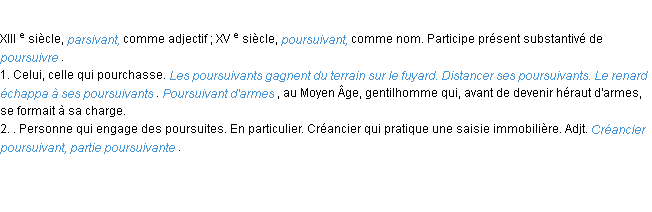 Définition poursuivant ACAD 1986