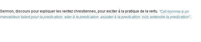 Définition predication ACAD 1694