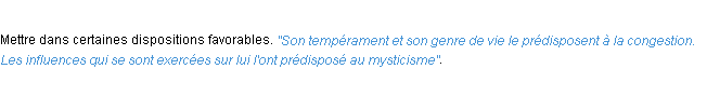 Définition prédisposer ACAD 1932