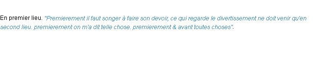 Définition premierement ACAD 1694