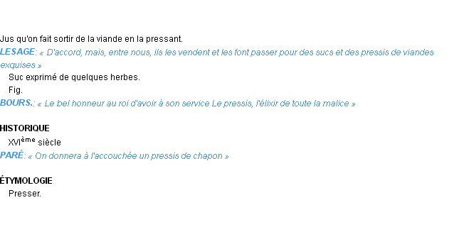 Définition pressis Emile Littré