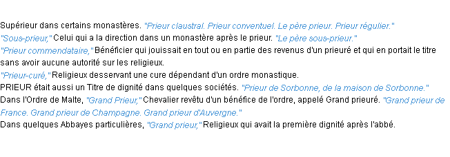 Définition prieur ACAD 1932