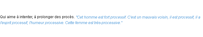 Définition processif ACAD 1835