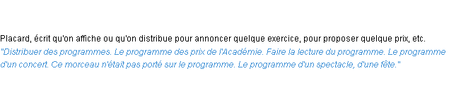 Définition programme ACAD 1835