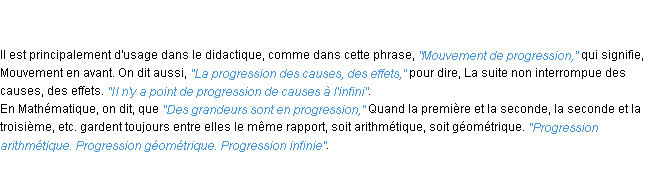 Définition progression ACAD 1798