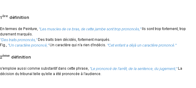 Définition prononcé ACAD 1835 Définition prononcé ACAD 1835