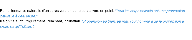 Définition propension ACAD 1932