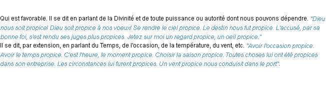 Définition propice ACAD 1932