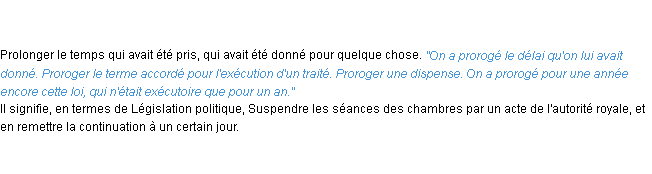 Définition proroger ACAD 1835