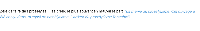 Définition prosélytisme ACAD 1932