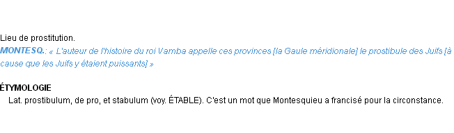 Définition prostibule Emile Littré