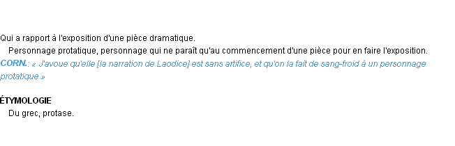 Définition protatique Emile Littré