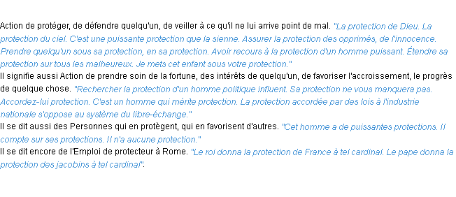 Définition protection ACAD 1932