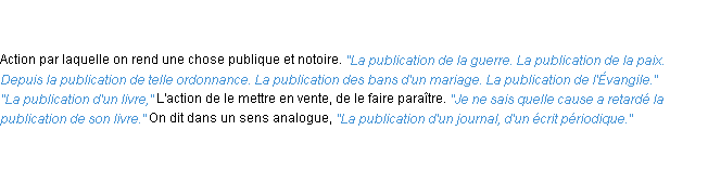 Définition publication ACAD 1835