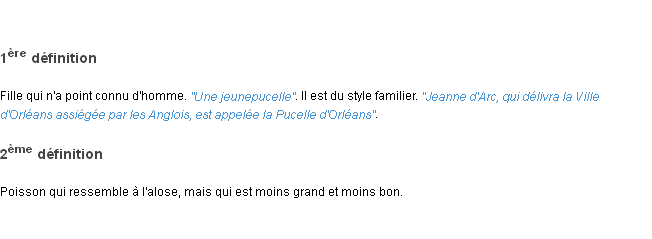 Définition pucelle ACAD 1798