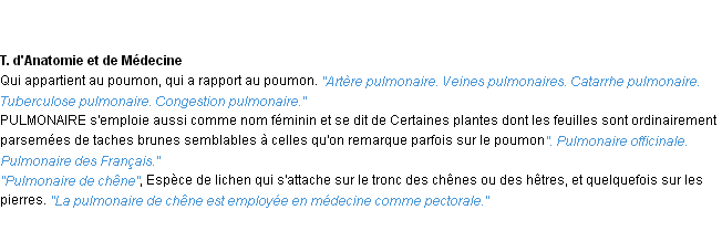 Définition pulmonaire ACAD 1932